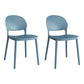 Contemporary Style Plastic Dining Chairs Open Back Dining Stackable Chair for Kitchen Blue 2 Piece Set Clearhalo ' kitchen&dining_furn' 'Dining Chairs' 'Dining Tables & Seating' 'dining_chair' 'furn' 'furn_dining_chair' 'Furniture' 'furniture_dining_chair' 'Kitchen & Dining Furniture' 'kitchen' 3967528