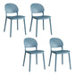 Contemporary Style Plastic Dining Chairs Open Back Dining Stackable Chair for Kitchen Blue 4 Piece Set Clearhalo ' kitchen&dining_furn' 'Dining Chairs' 'Dining Tables & Seating' 'dining_chair' 'furn' 'furn_dining_chair' 'Furniture' 'furniture_dining_chair' 'Kitchen & Dining Furniture' 'kitchen' 3967529