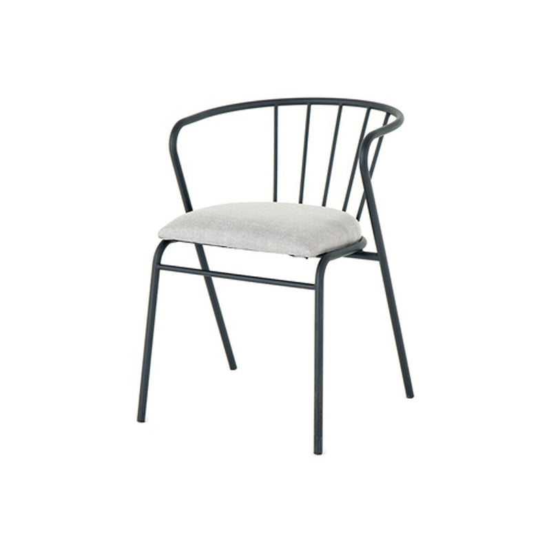 Contemporary Style Metal Dining Chairs Dining Armless Side Chairs for Kitchen Black 1 Piece Clearhalo ' kitchen&dining_furn' 'Dining Chairs' 'Dining Tables & Seating' 'dining_chair' 'furn' 'furn_dining_chair' 'Furniture' 'furniture_dining_chair' 'Kitchen & Dining Furniture' 'kitchen' 3967532