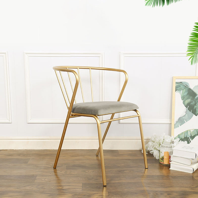 Contemporary Style Metal Dining Chairs Dining Armless Side Chairs for Kitchen Clearhalo ' kitchen&dining_furn' 'Dining Chairs' 'Dining Tables & Seating' 'dining_chair' 'furn' 'furn_dining_chair' 'Furniture' 'furniture_dining_chair' 'Kitchen & Dining Furniture' 'kitchen' 3967538