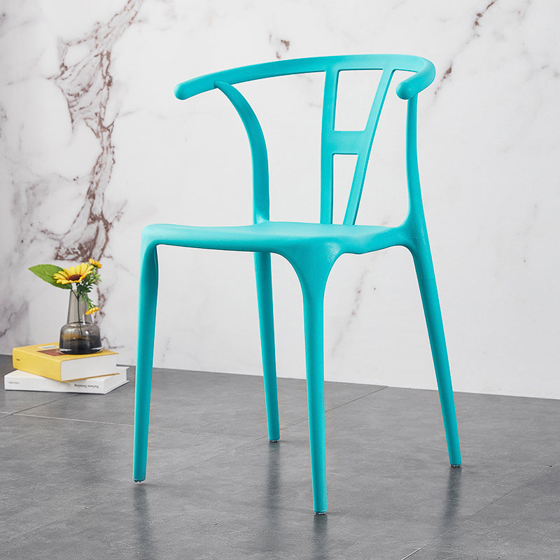 Modern Style Plastic Dining Chairs Stackable Dining Chairs for Kitchen Lake Blue 1 Piece Clearhalo ' kitchen&dining_furn' 'Dining Chairs' 'Dining Tables & Seating' 'dining_chair' 'furn' 'furn_dining_chair' 'Furniture' 'furniture_dining_chair' 'Kitchen & Dining Furniture' 'kitchen' 3967550