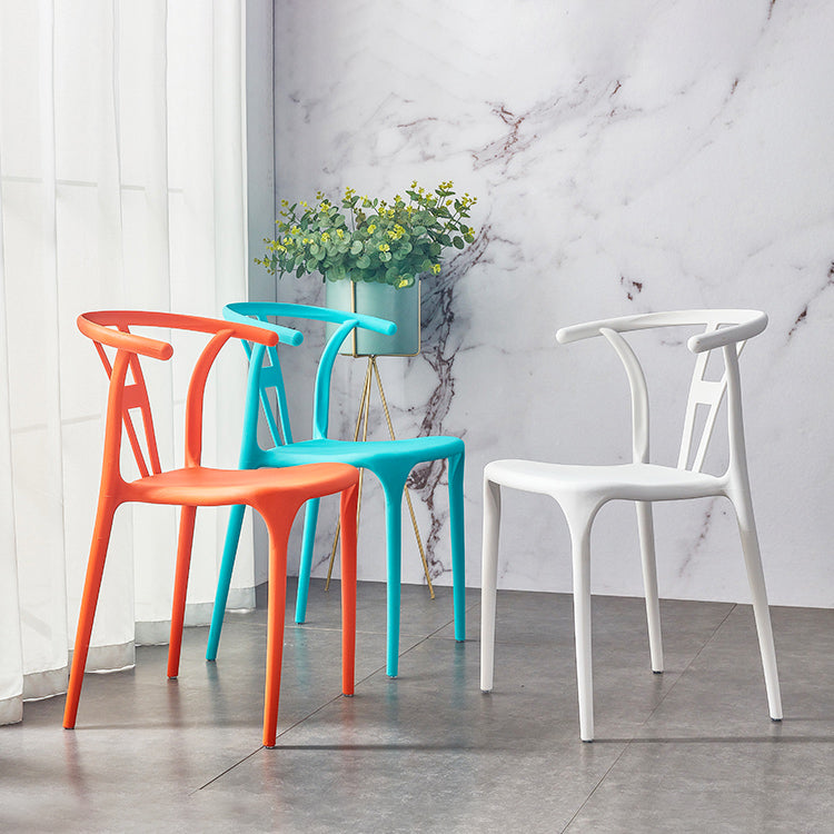 Modern Style Plastic Dining Chairs Stackable Dining Chairs for Kitchen Clearhalo ' kitchen&dining_furn' 'Dining Chairs' 'Dining Tables & Seating' 'dining_chair' 'furn' 'furn_dining_chair' 'Furniture' 'furniture_dining_chair' 'Kitchen & Dining Furniture' 'kitchen' 3967551