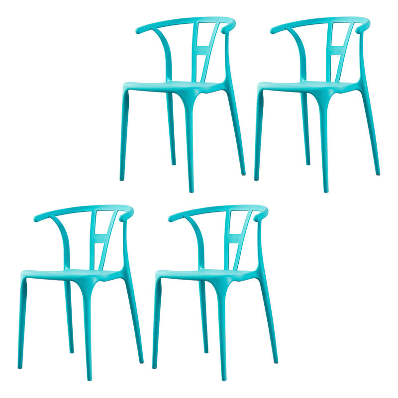 Modern Style Plastic Dining Chairs Stackable Dining Chairs for Kitchen Lake Blue 4 Piece Set Clearhalo ' kitchen&dining_furn' 'Dining Chairs' 'Dining Tables & Seating' 'dining_chair' 'furn' 'furn_dining_chair' 'Furniture' 'furniture_dining_chair' 'Kitchen & Dining Furniture' 'kitchen' 3967554