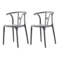 Modern Style Plastic Dining Chairs Stackable Dining Chairs for Kitchen Grey 2 Piece Set Clearhalo ' kitchen&dining_furn' 'Dining Chairs' 'Dining Tables & Seating' 'dining_chair' 'furn' 'furn_dining_chair' 'Furniture' 'furniture_dining_chair' 'Kitchen & Dining Furniture' 'kitchen' 3967558