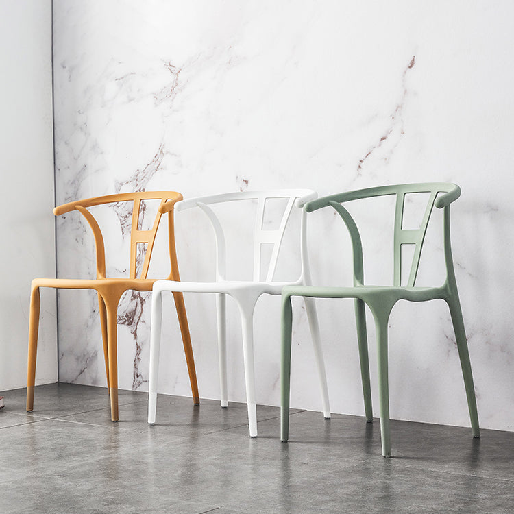 Modern Style Plastic Dining Chairs Stackable Dining Chairs for Kitchen Clearhalo ' kitchen&dining_furn' 'Dining Chairs' 'Dining Tables & Seating' 'dining_chair' 'furn' 'furn_dining_chair' 'Furniture' 'furniture_dining_chair' 'Kitchen & Dining Furniture' 'kitchen' 3967561