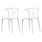 Modern Style Plastic Dining Chairs Stackable Dining Chairs for Kitchen White 2 Piece Set Clearhalo ' kitchen&dining_furn' 'Dining Chairs' 'Dining Tables & Seating' 'dining_chair' 'furn' 'furn_dining_chair' 'Furniture' 'furniture_dining_chair' 'Kitchen & Dining Furniture' 'kitchen' 3967579