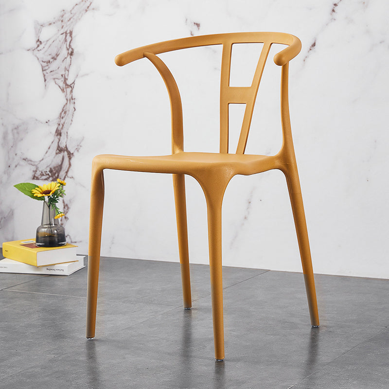 Modern Style Plastic Dining Chairs Stackable Dining Chairs for Kitchen Ginger 1 Piece Clearhalo ' kitchen&dining_furn' 'Dining Chairs' 'Dining Tables & Seating' 'dining_chair' 'furn' 'furn_dining_chair' 'Furniture' 'furniture_dining_chair' 'Kitchen & Dining Furniture' 'kitchen' 3967581