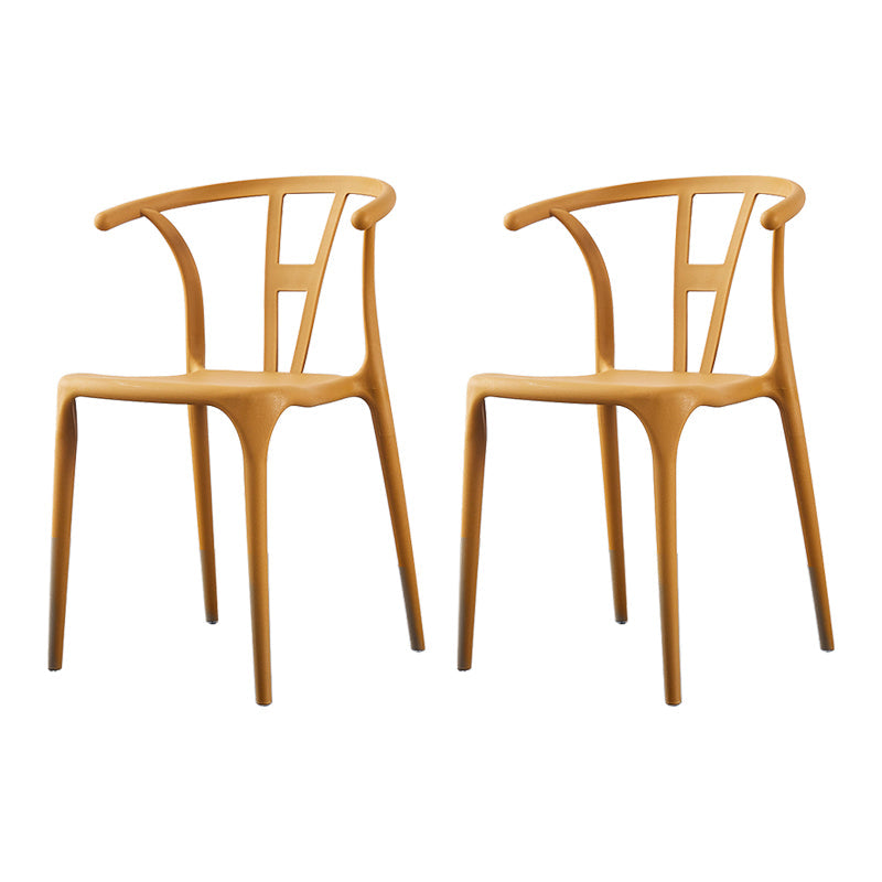 Modern Style Plastic Dining Chairs Stackable Dining Chairs for Kitchen Ginger 2 Piece Set Clearhalo ' kitchen&dining_furn' 'Dining Chairs' 'Dining Tables & Seating' 'dining_chair' 'furn' 'furn_dining_chair' 'Furniture' 'furniture_dining_chair' 'Kitchen & Dining Furniture' 'kitchen' 3967582