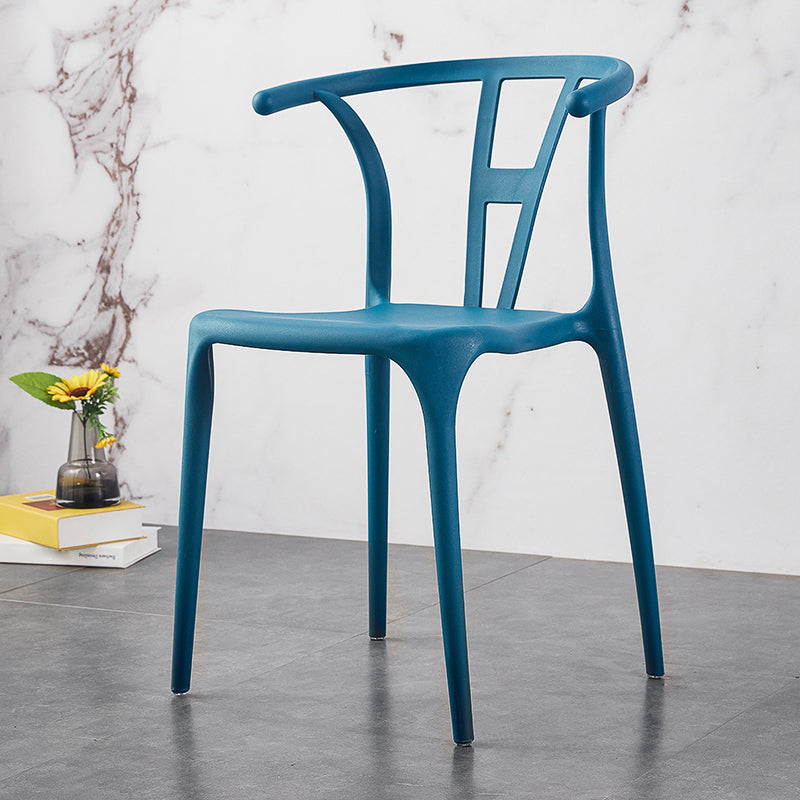 Modern Style Plastic Dining Chairs Stackable Dining Chairs for Kitchen Dark Blue 1 Piece Clearhalo ' kitchen&dining_furn' 'Dining Chairs' 'Dining Tables & Seating' 'dining_chair' 'furn' 'furn_dining_chair' 'Furniture' 'furniture_dining_chair' 'Kitchen & Dining Furniture' 'kitchen' 3967584