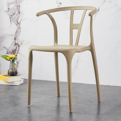 Modern Style Plastic Dining Chairs Stackable Dining Chairs for Kitchen Camel 1 Piece Clearhalo ' kitchen&dining_furn' 'Dining Chairs' 'Dining Tables & Seating' 'dining_chair' 'furn' 'furn_dining_chair' 'Furniture' 'furniture_dining_chair' 'Kitchen & Dining Furniture' 'kitchen' 3967587