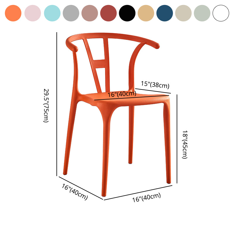 Modern Style Plastic Dining Chairs Stackable Dining Chairs for Kitchen Clearhalo ' kitchen&dining_furn' 'Dining Chairs' 'Dining Tables & Seating' 'dining_chair' 'furn' 'furn_dining_chair' 'Furniture' 'furniture_dining_chair' 'Kitchen & Dining Furniture' 'kitchen' 3967593