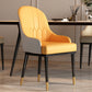 Scandinavian Style Metal Dining Chair Cushioned Dining Room Arm Single Chair Gray-Orange Clearhalo ' kitchen&dining_furn' 'Dining Chairs' 'Dining Tables & Seating' 'dining_chair' 'furn' 'furn_dining_chair' 'Furniture' 'furniture_dining_chair' 'Kitchen & Dining Furniture' 'kitchen' 3967598