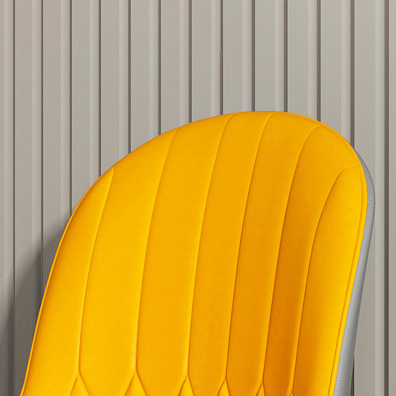 Scandinavian Style Metal Dining Chair Cushioned Dining Room Arm Single Chair Clearhalo ' kitchen&dining_furn' 'Dining Chairs' 'Dining Tables & Seating' 'dining_chair' 'furn' 'furn_dining_chair' 'Furniture' 'furniture_dining_chair' 'Kitchen & Dining Furniture' 'kitchen' 3967605