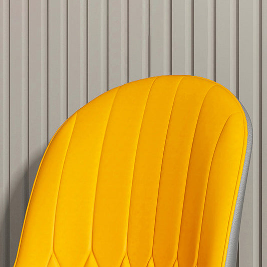 Scandinavian Style Metal Dining Chair Cushioned Dining Room Arm Single Chair Clearhalo ' kitchen&dining_furn' 'Dining Chairs' 'Dining Tables & Seating' 'dining_chair' 'furn' 'furn_dining_chair' 'Furniture' 'furniture_dining_chair' 'Kitchen & Dining Furniture' 'kitchen' 3967605