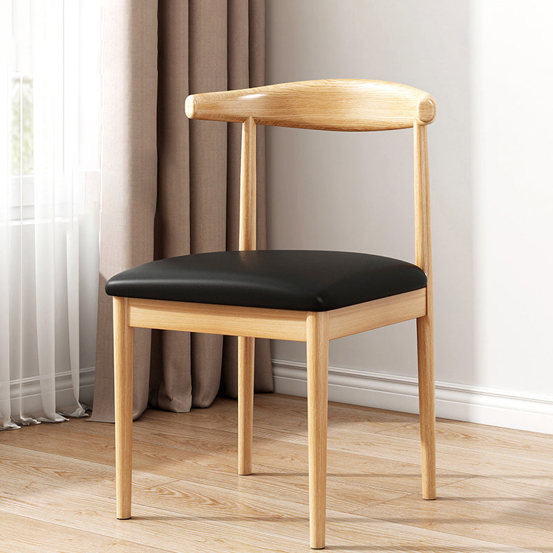 Modern Indoor-Outdoor Dining Chair Metal Armless Upholstered Single Chair Gloss Black Clearhalo ' kitchen&dining_furn' 'Dining Chairs' 'Dining Tables & Seating' 'dining_chair' 'furn' 'furn_dining_chair' 'Furniture' 'furniture_dining_chair' 'Kitchen & Dining Furniture' 'kitchen' 3967611