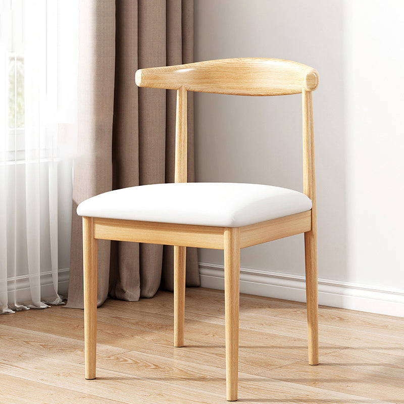 Modern Indoor-Outdoor Dining Chair Metal Armless Upholstered Single Chair White Clearhalo ' kitchen&dining_furn' 'Dining Chairs' 'Dining Tables & Seating' 'dining_chair' 'furn' 'furn_dining_chair' 'Furniture' 'furniture_dining_chair' 'Kitchen & Dining Furniture' 'kitchen' 3967614