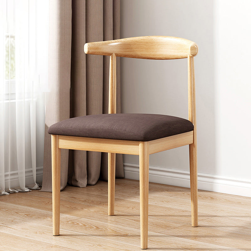 Modern Indoor-Outdoor Dining Chair Metal Armless Upholstered Single Chair Coffee Clearhalo ' kitchen&dining_furn' 'Dining Chairs' 'Dining Tables & Seating' 'dining_chair' 'furn' 'furn_dining_chair' 'Furniture' 'furniture_dining_chair' 'Kitchen & Dining Furniture' 'kitchen' 3967617