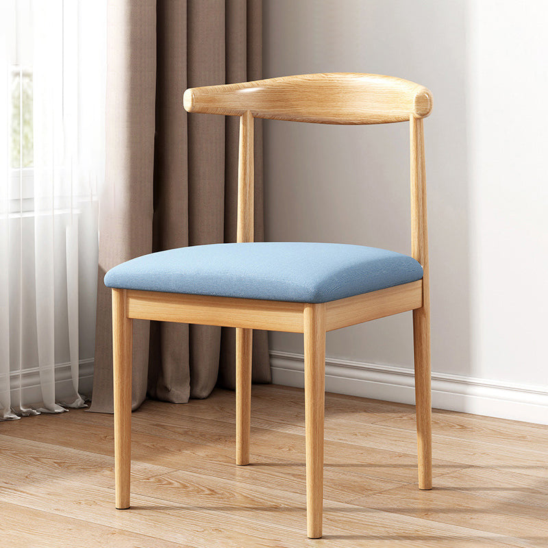 Modern Indoor-Outdoor Dining Chair Metal Armless Upholstered Single Chair Blue Clearhalo ' kitchen&dining_furn' 'Dining Chairs' 'Dining Tables & Seating' 'dining_chair' 'furn' 'furn_dining_chair' 'Furniture' 'furniture_dining_chair' 'Kitchen & Dining Furniture' 'kitchen' 3967621