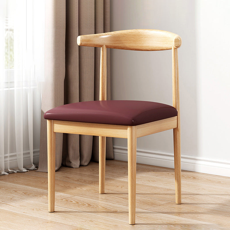 Modern Indoor-Outdoor Dining Chair Metal Armless Upholstered Single Chair Dark Coffee Clearhalo ' kitchen&dining_furn' 'Dining Chairs' 'Dining Tables & Seating' 'dining_chair' 'furn' 'furn_dining_chair' 'Furniture' 'furniture_dining_chair' 'Kitchen & Dining Furniture' 'kitchen' 3967625