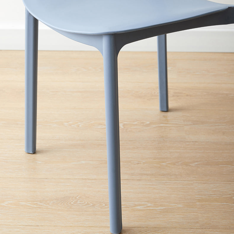 Scandinavian Armless Dining Chairs Plastic Open Back Dining Side Chair (Set of 4) Clearhalo ' kitchen&dining_furn' 'Dining Chairs' 'Dining Tables & Seating' 'dining_chair' 'furn' 'furn_dining_chair' 'Furniture' 'furniture_dining_chair' 'Kitchen & Dining Furniture' 'kitchen' 3967637