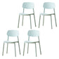Scandinavian Armless Dining Chairs Plastic Open Back Dining Side Chair (Set of 4) Light Blue Clearhalo ' kitchen&dining_furn' 'Dining Chairs' 'Dining Tables & Seating' 'dining_chair' 'furn' 'furn_dining_chair' 'Furniture' 'furniture_dining_chair' 'Kitchen & Dining Furniture' 'kitchen' 3967638