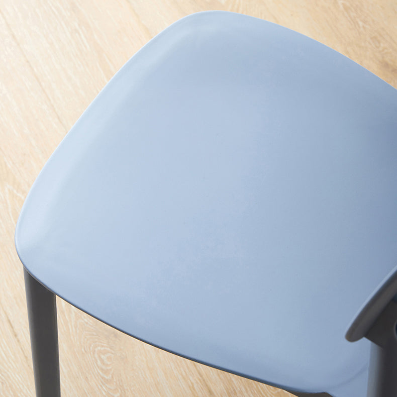 Scandinavian Armless Dining Chairs Plastic Open Back Dining Side Chair (Set of 4) Clearhalo ' kitchen&dining_furn' 'Dining Chairs' 'Dining Tables & Seating' 'dining_chair' 'furn' 'furn_dining_chair' 'Furniture' 'furniture_dining_chair' 'Kitchen & Dining Furniture' 'kitchen' 3967640