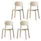 Scandinavian Armless Dining Chairs Plastic Open Back Dining Side Chair (Set of 4) Camel Clearhalo ' kitchen&dining_furn' 'Dining Chairs' 'Dining Tables & Seating' 'dining_chair' 'furn' 'furn_dining_chair' 'Furniture' 'furniture_dining_chair' 'Kitchen & Dining Furniture' 'kitchen' 3967644