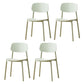 Scandinavian Armless Dining Chairs Plastic Open Back Dining Side Chair (Set of 4) Mint Green Clearhalo ' kitchen&dining_furn' 'Dining Chairs' 'Dining Tables & Seating' 'dining_chair' 'furn' 'furn_dining_chair' 'Furniture' 'furniture_dining_chair' 'Kitchen & Dining Furniture' 'kitchen' 3967646