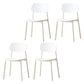 Scandinavian Armless Dining Chairs Plastic Open Back Dining Side Chair (Set of 4) White Clearhalo ' kitchen&dining_furn' 'Dining Chairs' 'Dining Tables & Seating' 'dining_chair' 'furn' 'furn_dining_chair' 'Furniture' 'furniture_dining_chair' 'Kitchen & Dining Furniture' 'kitchen' 3967650