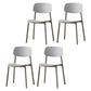 Scandinavian Armless Dining Chairs Plastic Open Back Dining Side Chair (Set of 4) Grey Clearhalo ' kitchen&dining_furn' 'Dining Chairs' 'Dining Tables & Seating' 'dining_chair' 'furn' 'furn_dining_chair' 'Furniture' 'furniture_dining_chair' 'Kitchen & Dining Furniture' 'kitchen' 3967653