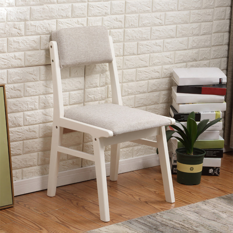 Wood Armless Dining Chair Open Back Upholstered Single Dining Side Chair Beige Clearhalo ' kitchen&dining_furn' 'Dining Chairs' 'Dining Tables & Seating' 'dining_chair' 'furn' 'furn_dining_chair' 'Furniture' 'furniture_dining_chair' 'Kitchen & Dining Furniture' 'kitchen' 3967659