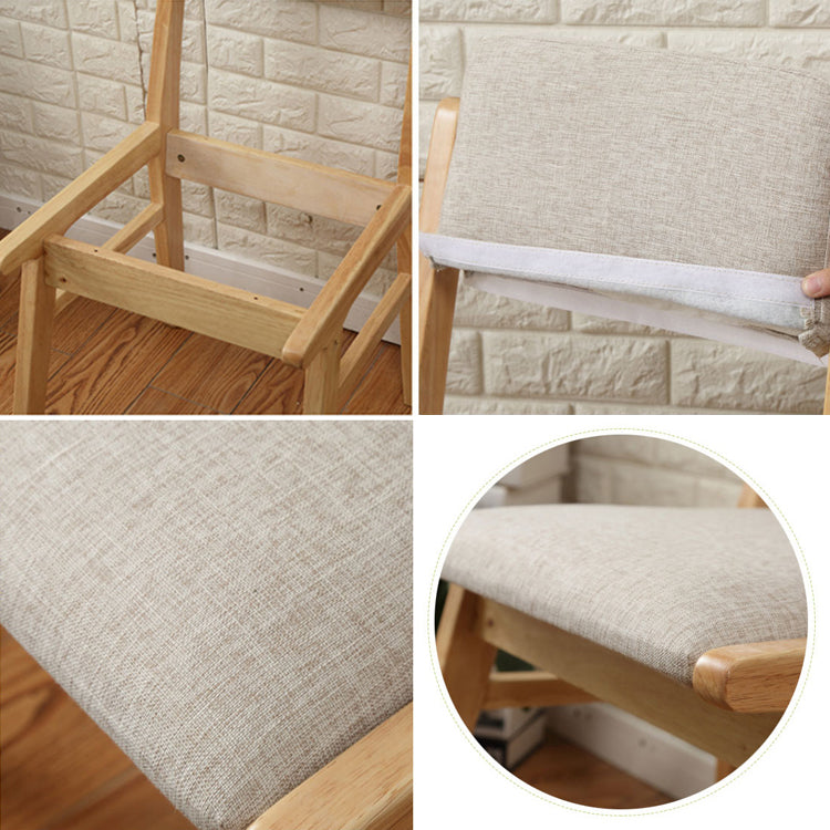 Wood Armless Dining Chair Open Back Upholstered Single Dining Side Chair Clearhalo ' kitchen&dining_furn' 'Dining Chairs' 'Dining Tables & Seating' 'dining_chair' 'furn' 'furn_dining_chair' 'Furniture' 'furniture_dining_chair' 'Kitchen & Dining Furniture' 'kitchen' 3967665