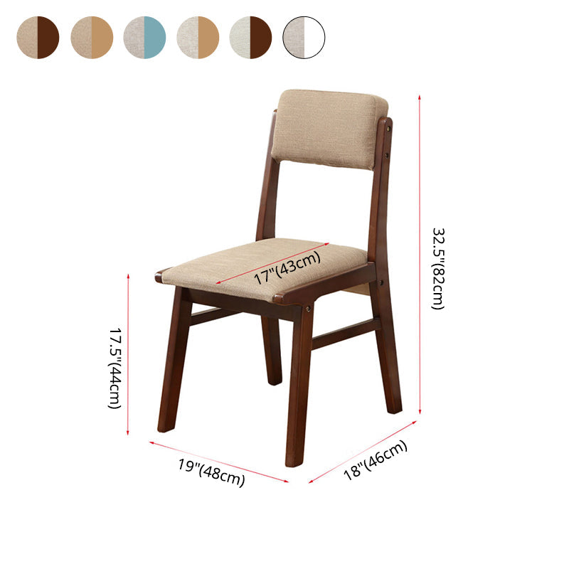 Wood Armless Dining Chair Open Back Upholstered Single Dining Side Chair Clearhalo ' kitchen&dining_furn' 'Dining Chairs' 'Dining Tables & Seating' 'dining_chair' 'furn' 'furn_dining_chair' 'Furniture' 'furniture_dining_chair' 'Kitchen & Dining Furniture' 'kitchen' 3967666