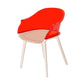 Scandinavian Style Plastic Chair Kitchen Solid Back Single Dining Arm Chair Watermelon Red Clearhalo ' kitchen&dining_furn' 'Dining Chairs' 'Dining Tables & Seating' 'dining_chair' 'Furniture' 'furniture_dining_chair' 'Kitchen & Dining Furniture' 'kitchen' 3967689