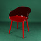 Scandinavian Style Plastic Chair Kitchen Solid Back Single Dining Arm Chair Red Clearhalo ' kitchen&dining_furn' 'Dining Chairs' 'Dining Tables & Seating' 'dining_chair' 'Furniture' 'furniture_dining_chair' 'Kitchen & Dining Furniture' 'kitchen' 3967693
