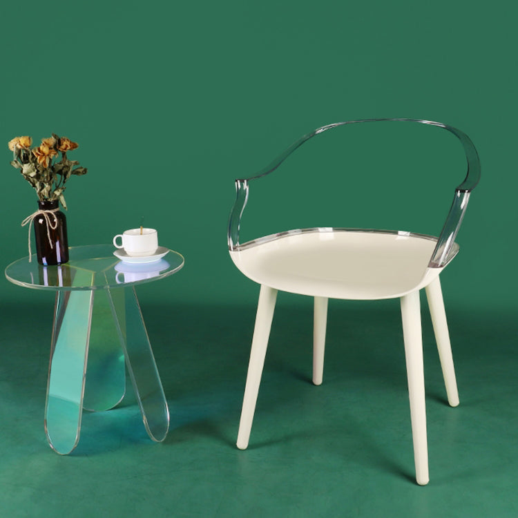 Scandinavian Style Plastic Chair Kitchen Solid Back Single Dining Arm Chair Clearhalo ' kitchen&dining_furn' 'Dining Chairs' 'Dining Tables & Seating' 'dining_chair' 'Furniture' 'furniture_dining_chair' 'Kitchen & Dining Furniture' 'kitchen' 3967699