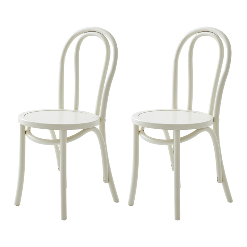 Contemporary Solid Beech Wood Chair Windsor Back Side Kitchen Dining Chairs White Wood 2 Piece Set Clearhalo ' kitchen&dining_furn' 'Dining Chairs' 'Dining Tables & Seating' 'dining_chair' 'furn' 'furn_dining_chair' 'Furniture' 'furniture_dining_chair' 'Kitchen & Dining Furniture' 'kitchen' 3967711