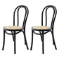 Contemporary Solid Beech Wood Chair Windsor Back Side Kitchen Dining Chairs Black Wicker & Rattan 2 Piece Set Clearhalo ' kitchen&dining_furn' 'Dining Chairs' 'Dining Tables & Seating' 'dining_chair' 'furn' 'furn_dining_chair' 'Furniture' 'furniture_dining_chair' 'Kitchen & Dining Furniture' 'kitchen' 3967734