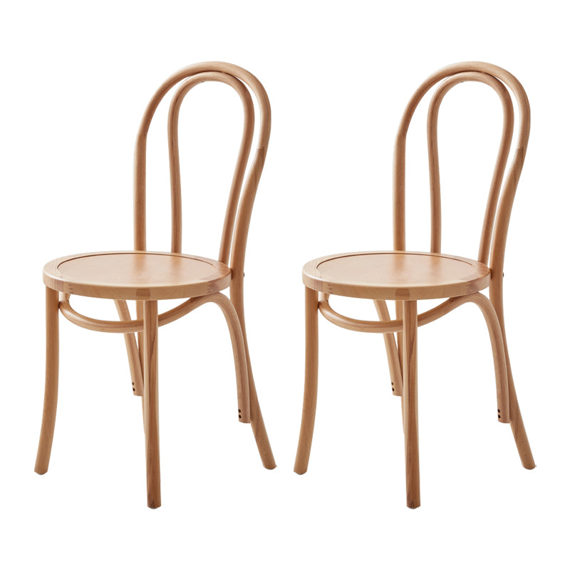 Contemporary Solid Beech Wood Chair Windsor Back Side Kitchen Dining Chairs Wood Wood 2 Piece Set Clearhalo ' kitchen&dining_furn' 'Dining Chairs' 'Dining Tables & Seating' 'dining_chair' 'furn' 'furn_dining_chair' 'Furniture' 'furniture_dining_chair' 'Kitchen & Dining Furniture' 'kitchen' 3967740