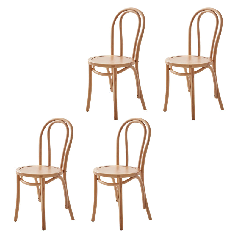 Contemporary Solid Beech Wood Chair Windsor Back Side Kitchen Dining Chairs Wood Wood 4 Piece Set Clearhalo ' kitchen&dining_furn' 'Dining Chairs' 'Dining Tables & Seating' 'dining_chair' 'furn' 'furn_dining_chair' 'Furniture' 'furniture_dining_chair' 'Kitchen & Dining Furniture' 'kitchen' 3967741