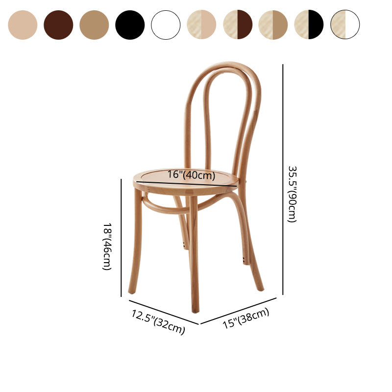 Contemporary Solid Beech Wood Chair Windsor Back Side Kitchen Dining Chairs Clearhalo ' kitchen&dining_furn' 'Dining Chairs' 'Dining Tables & Seating' 'dining_chair' 'furn' 'furn_dining_chair' 'Furniture' 'furniture_dining_chair' 'Kitchen & Dining Furniture' 'kitchen' 3967742
