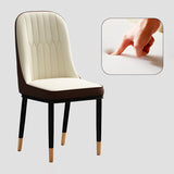 Scandinavian Style Metal Chair Set Kitchen Solid Back Dining Side Chairs Clearhalo ' kitchen&dining_furn' 'Dining Chairs' 'Dining Tables & Seating' 'dining_chair' 'furn' 'furn_dining_chair' 'Furniture' 'furniture_dining_chair' 'Kitchen & Dining Furniture' 'kitchen' 3967755