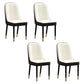 Scandinavian Style Metal Chair Set Kitchen Solid Back Dining Side Chairs Beige-Coffee 4 Piece Set Clearhalo ' kitchen&dining_furn' 'Dining Chairs' 'Dining Tables & Seating' 'dining_chair' 'furn' 'furn_dining_chair' 'Furniture' 'furniture_dining_chair' 'Kitchen & Dining Furniture' 'kitchen' 3967763
