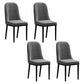 Scandinavian Style Metal Chair Set Kitchen Solid Back Dining Side Chairs Dark Gray-Black 4 Piece Set Clearhalo ' kitchen&dining_furn' 'Dining Chairs' 'Dining Tables & Seating' 'dining_chair' 'furn' 'furn_dining_chair' 'Furniture' 'furniture_dining_chair' 'Kitchen & Dining Furniture' 'kitchen' 3967772