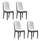 Scandinavian Style Metal Chair Set Kitchen Solid Back Dining Side Chairs White-Gray 4 Piece Set Clearhalo ' kitchen&dining_furn' 'Dining Chairs' 'Dining Tables & Seating' 'dining_chair' 'furn' 'furn_dining_chair' 'Furniture' 'furniture_dining_chair' 'Kitchen & Dining Furniture' 'kitchen' 3967784