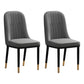 Scandinavian Style Metal Chair Set Kitchen Solid Back Dining Side Chairs Dark Gray 2 Piece Set Clearhalo ' kitchen&dining_furn' 'Dining Chairs' 'Dining Tables & Seating' 'dining_chair' 'furn' 'furn_dining_chair' 'Furniture' 'furniture_dining_chair' 'Kitchen & Dining Furniture' 'kitchen' 3967786