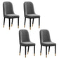 Scandinavian Style Metal Chair Set Kitchen Solid Back Dining Side Chairs Dark Gray 4 Piece Set Clearhalo ' kitchen&dining_furn' 'Dining Chairs' 'Dining Tables & Seating' 'dining_chair' 'furn' 'furn_dining_chair' 'Furniture' 'furniture_dining_chair' 'Kitchen & Dining Furniture' 'kitchen' 3967787