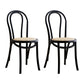 Modern Style Beech Wood Chairs Windsor Back Side Dining Kitchen Chair Set Black Wicker & Rattan 2 Piece Set Clearhalo ' kitchen&dining_furn' 'Dining Chairs' 'Dining Tables & Seating' 'dining_chair' 'furn' 'furn_dining_chair' 'Furniture' 'furniture_dining_chair' 'Kitchen & Dining Furniture' 'kitchen' 3967804