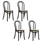 Modern Style Beech Wood Chairs Windsor Back Side Dining Kitchen Chair Set Black Wicker & Rattan 4 Piece Set Clearhalo ' kitchen&dining_furn' 'Dining Chairs' 'Dining Tables & Seating' 'dining_chair' 'furn' 'furn_dining_chair' 'Furniture' 'furniture_dining_chair' 'Kitchen & Dining Furniture' 'kitchen' 3967806