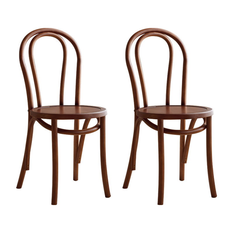 Modern Style Beech Wood Chairs Windsor Back Side Dining Kitchen Chair Set Walnut Wood 2 Piece Set Clearhalo ' kitchen&dining_furn' 'Dining Chairs' 'Dining Tables & Seating' 'dining_chair' 'furn' 'furn_dining_chair' 'Furniture' 'furniture_dining_chair' 'Kitchen & Dining Furniture' 'kitchen' 3967809
